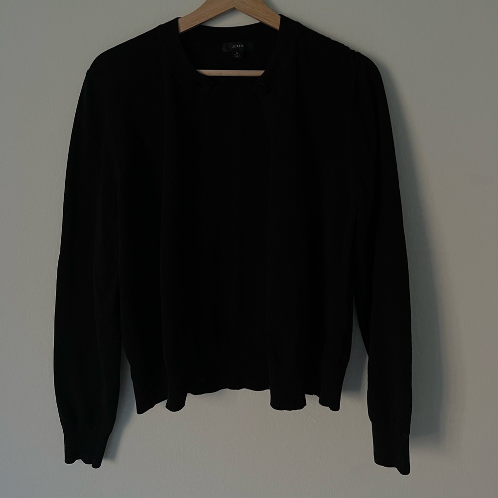 J crew black cardigan